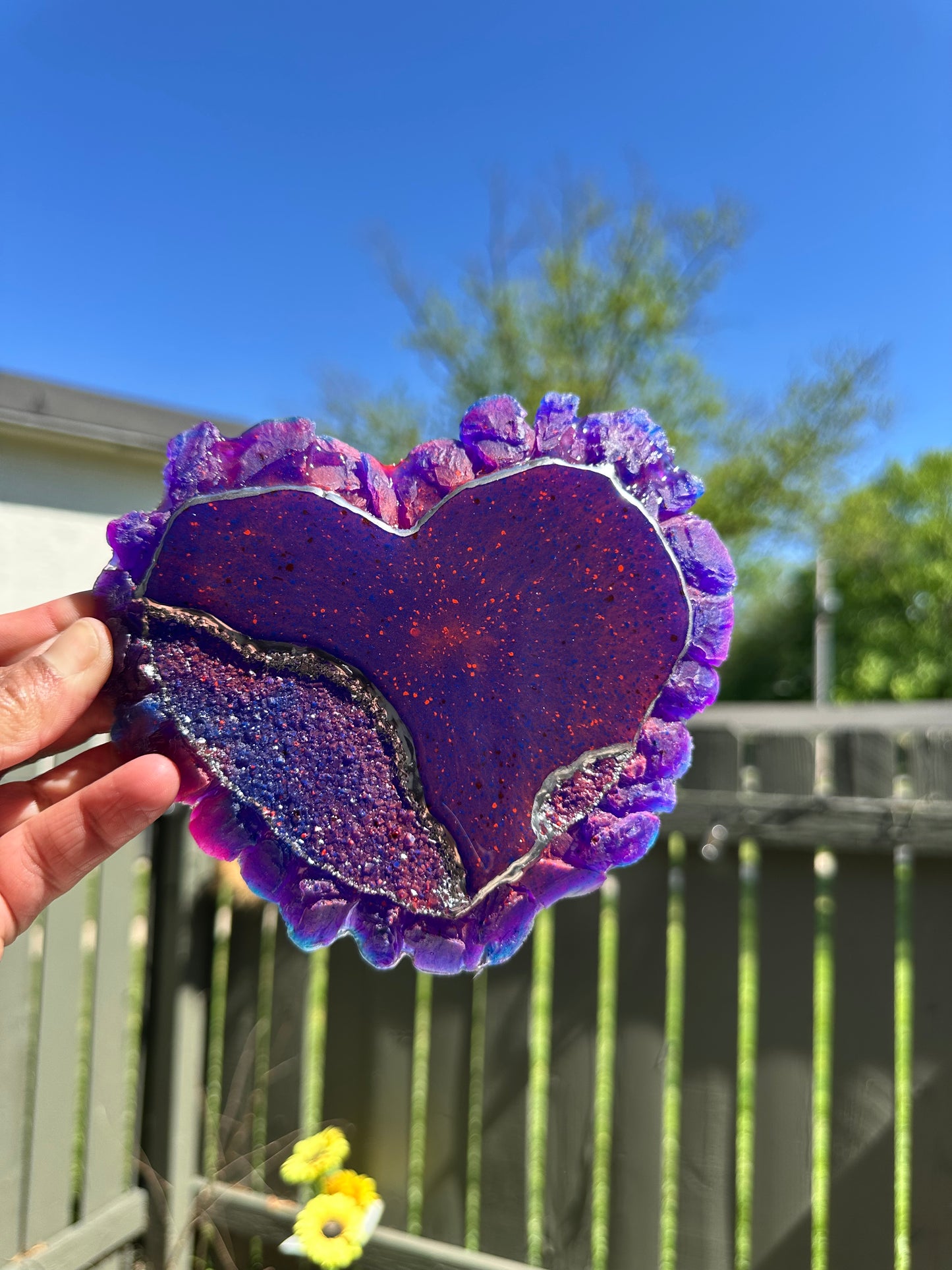 Midnight Amethyst Heart
