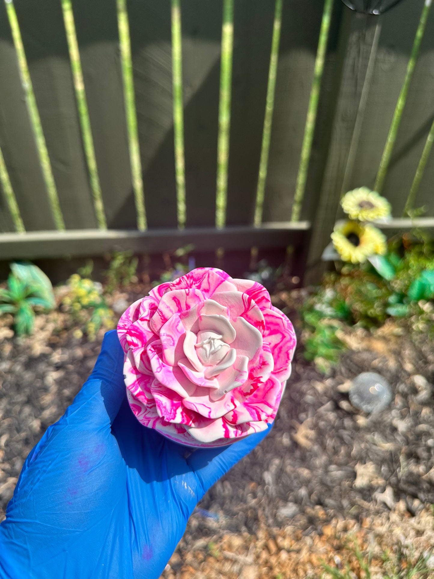 Jesmonite Rose Jar
