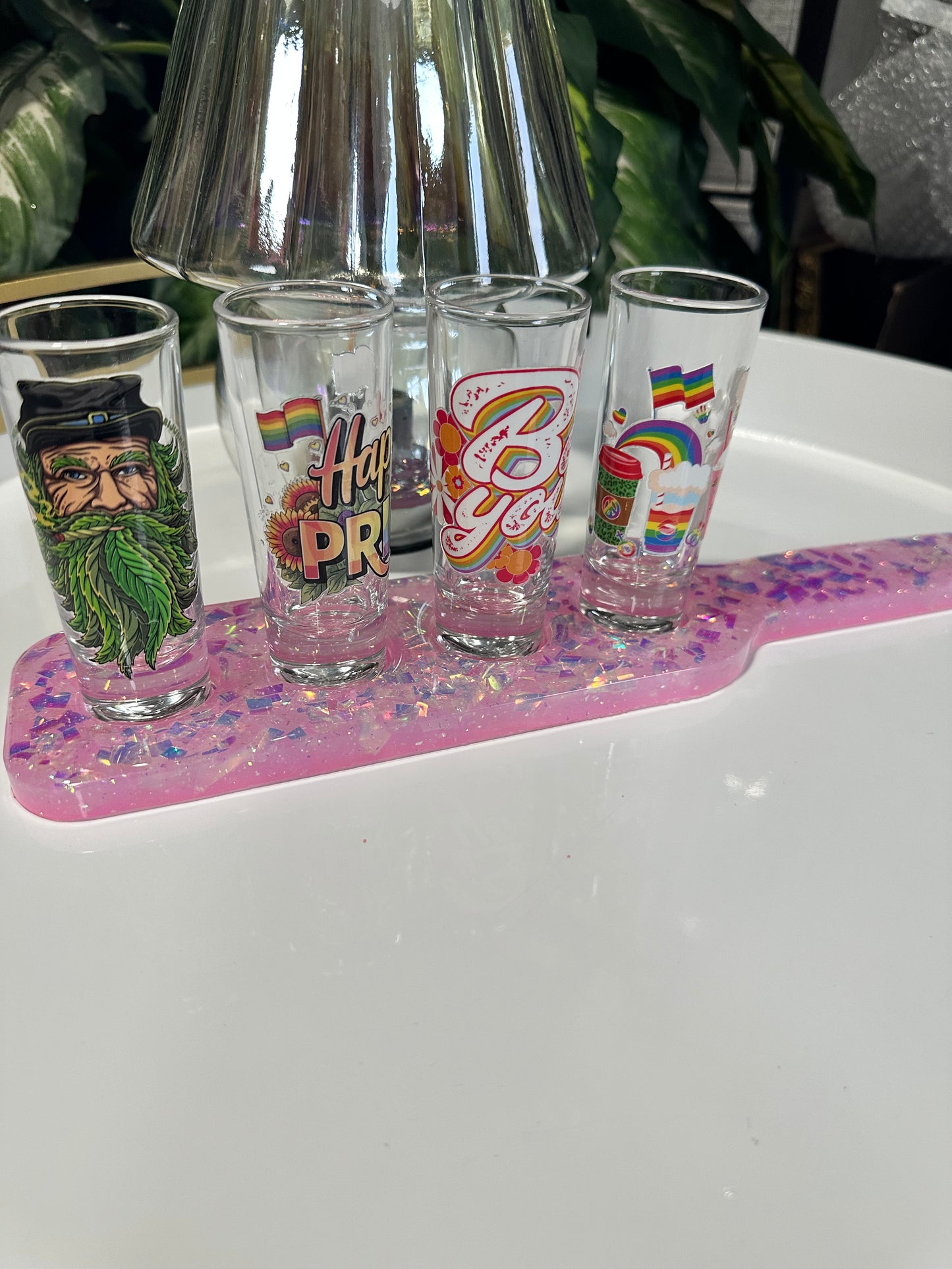 Pretty n Pink Shot Glass Paddle