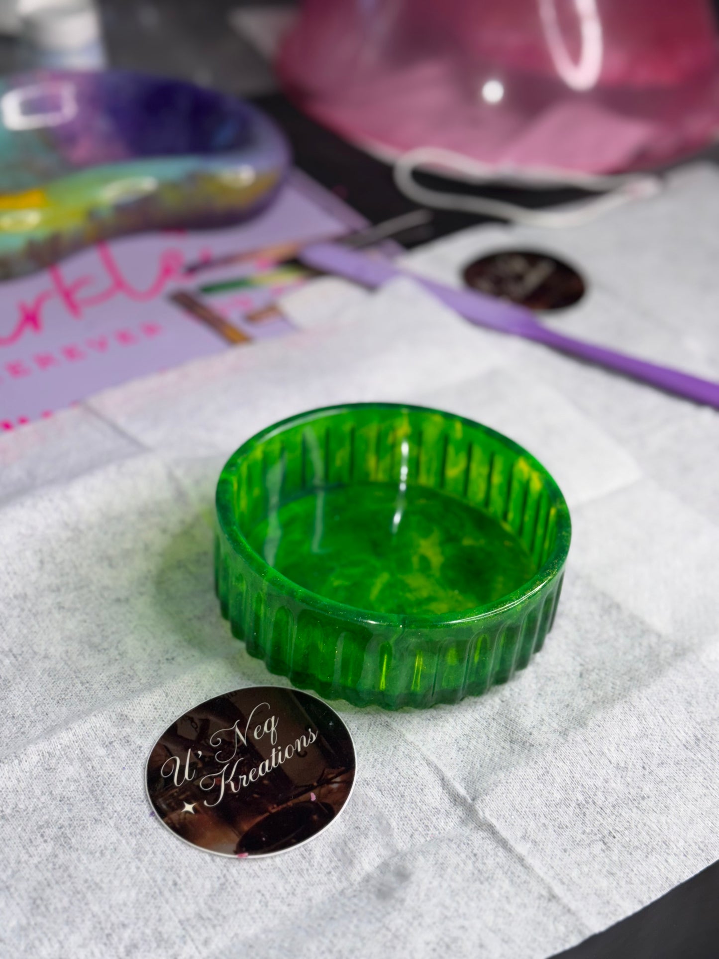 Shimmery green bowl