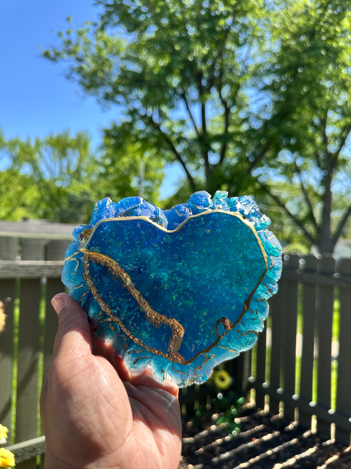 Ocean Rapture Druzy Heart