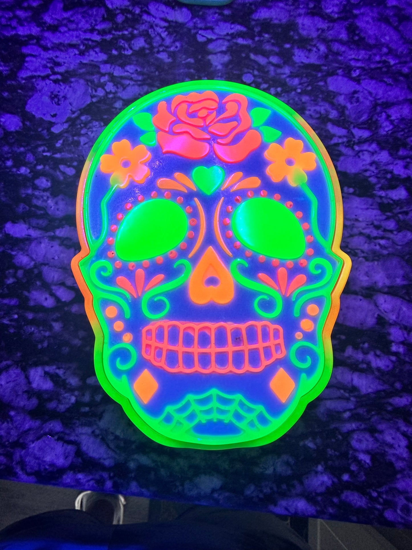 Neon Glow Sugar Skull Box 🌈💀