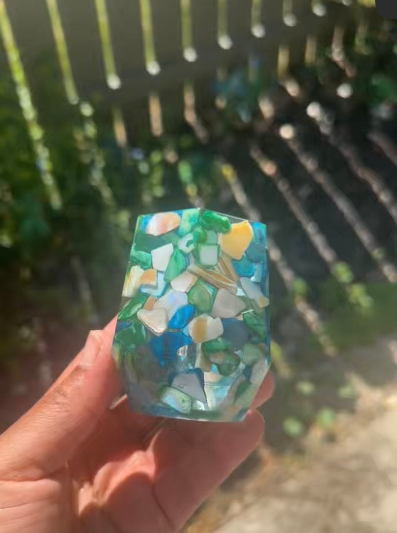 Ocean Stone Resin Jar