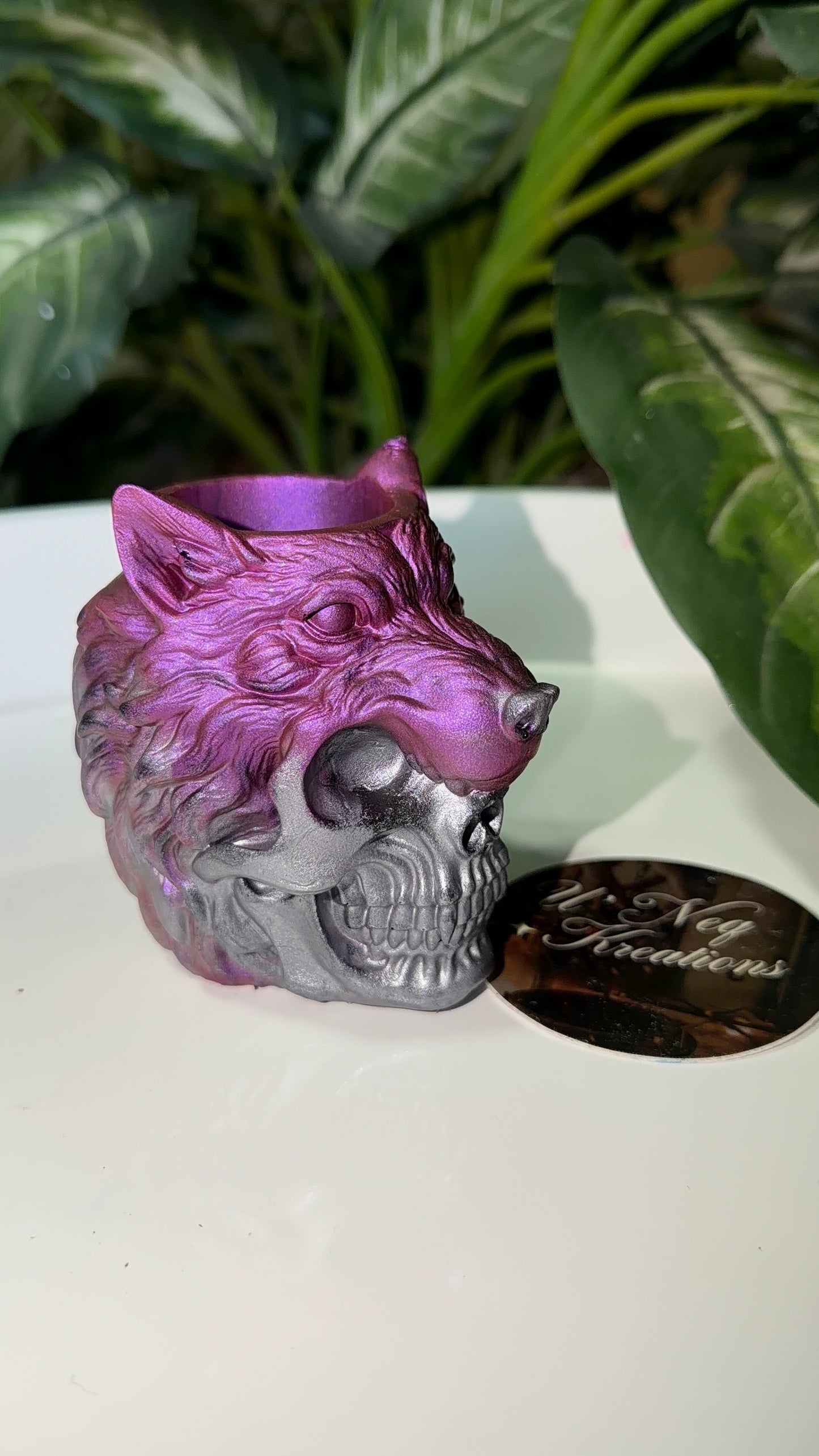 Purple Wolf Pen Holder