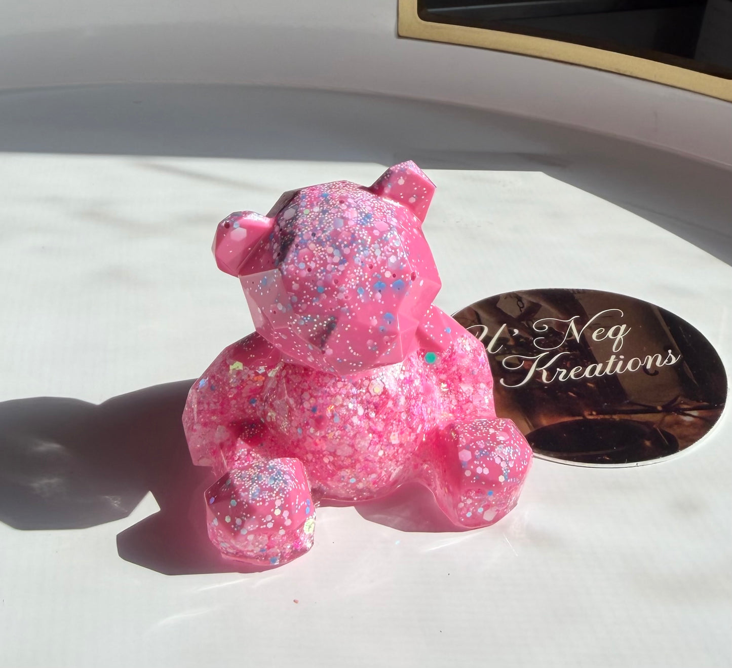 Pink Sparkle 3D Mini Bear