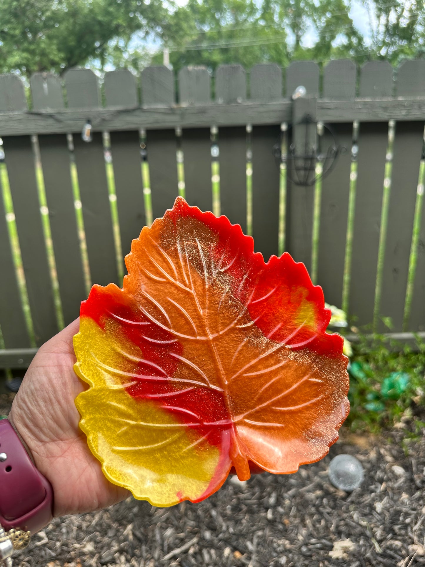 Autumn Glow Leaf Dish