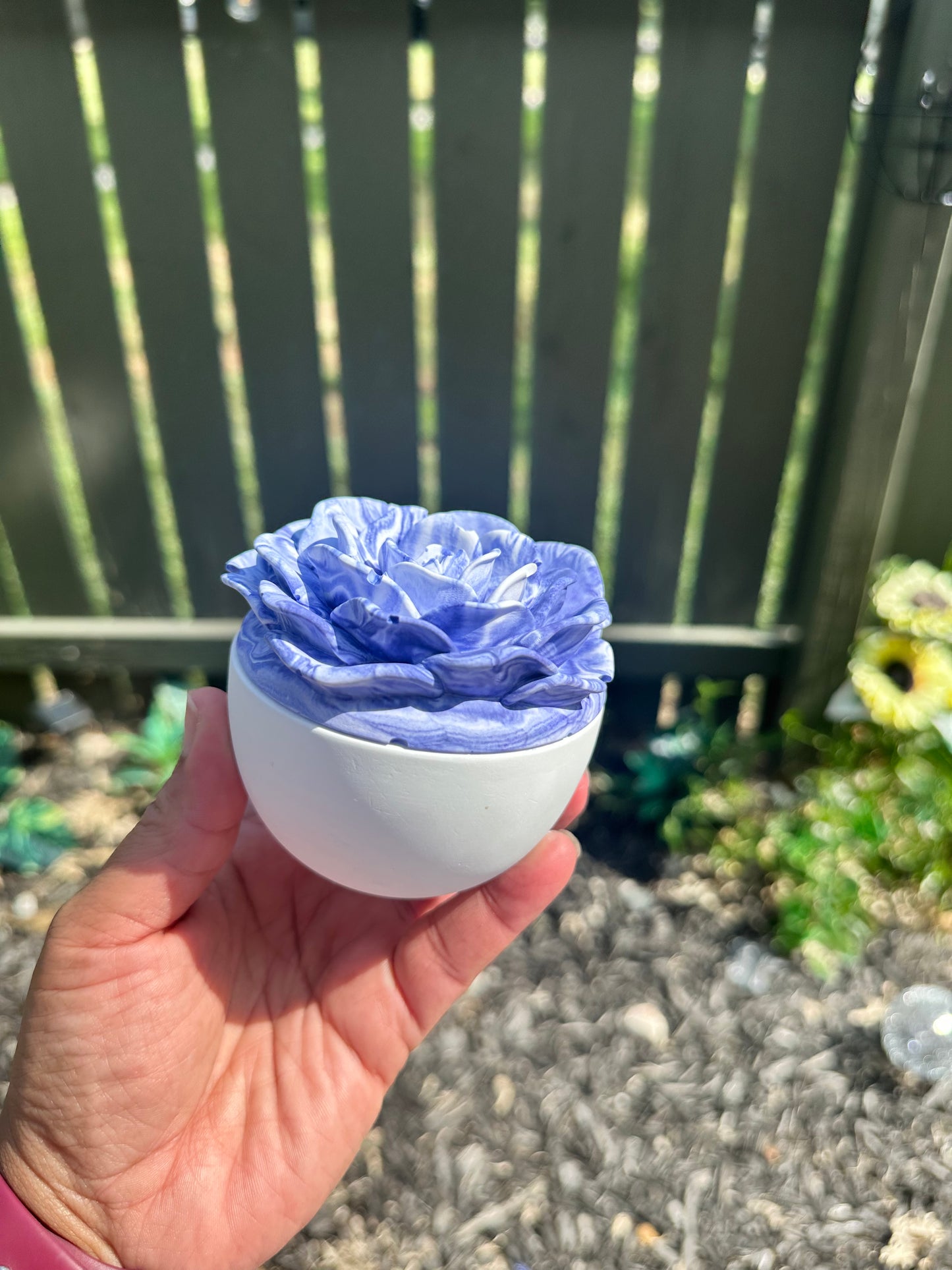 Lavender Twilight Rose Jar