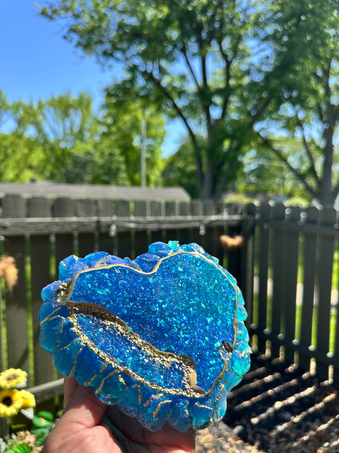 Ocean Rapture Druzy Heart