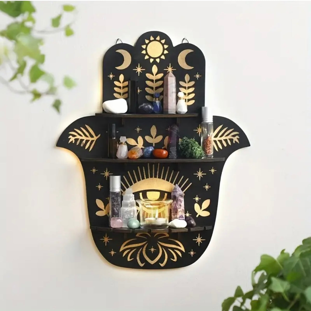 Wooden Hamsa Shelf🪬