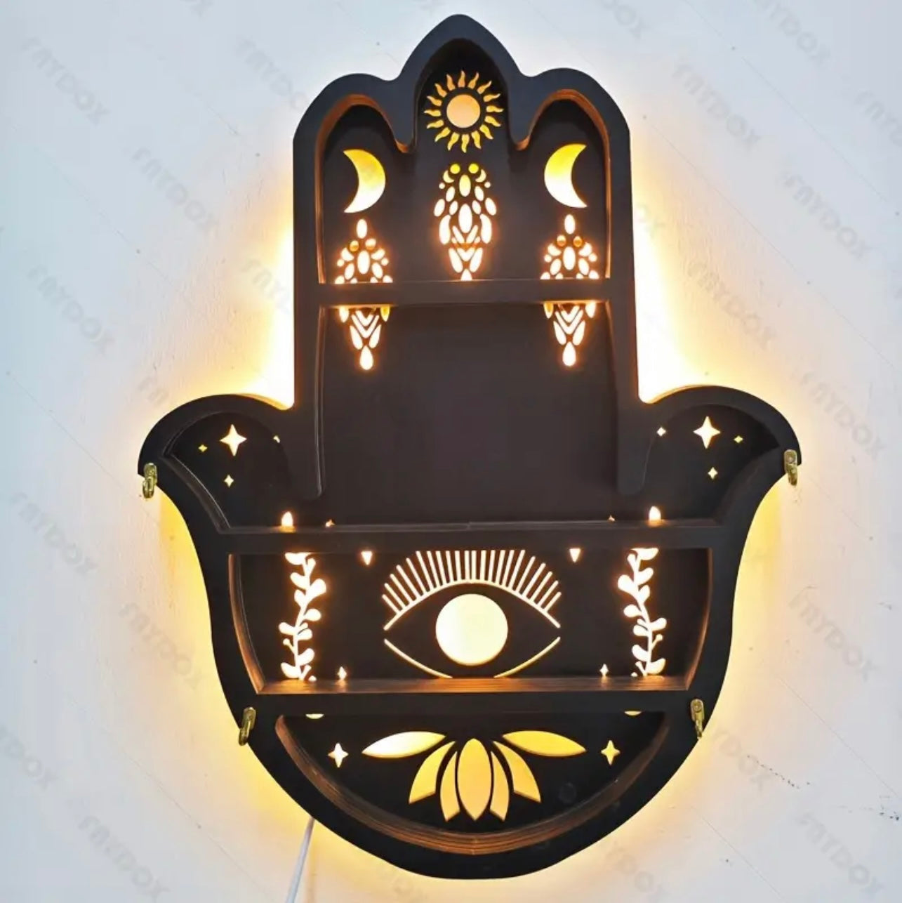 Wooden Hamsa Shelf🪬