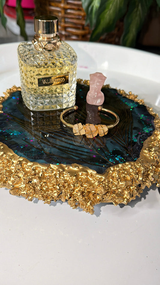 Peacock Feather Tray