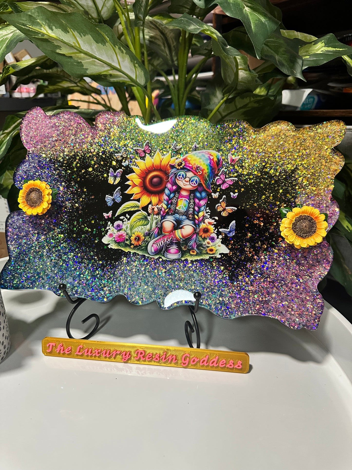 Groovy Glow Sunflower Tray