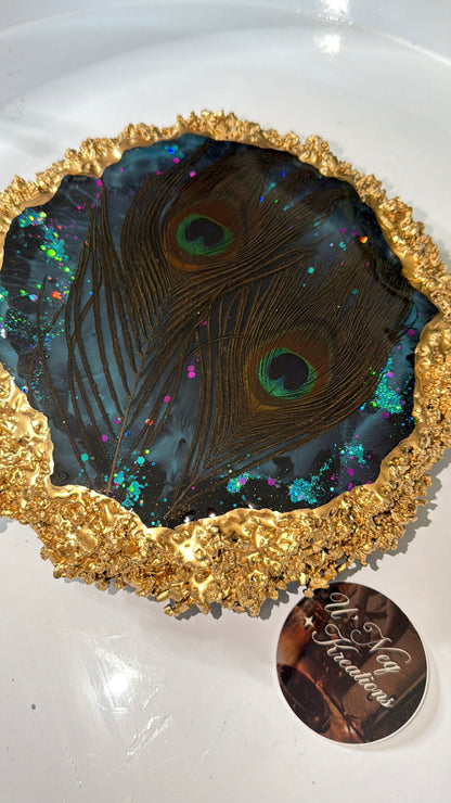 Peacock Feather Tray