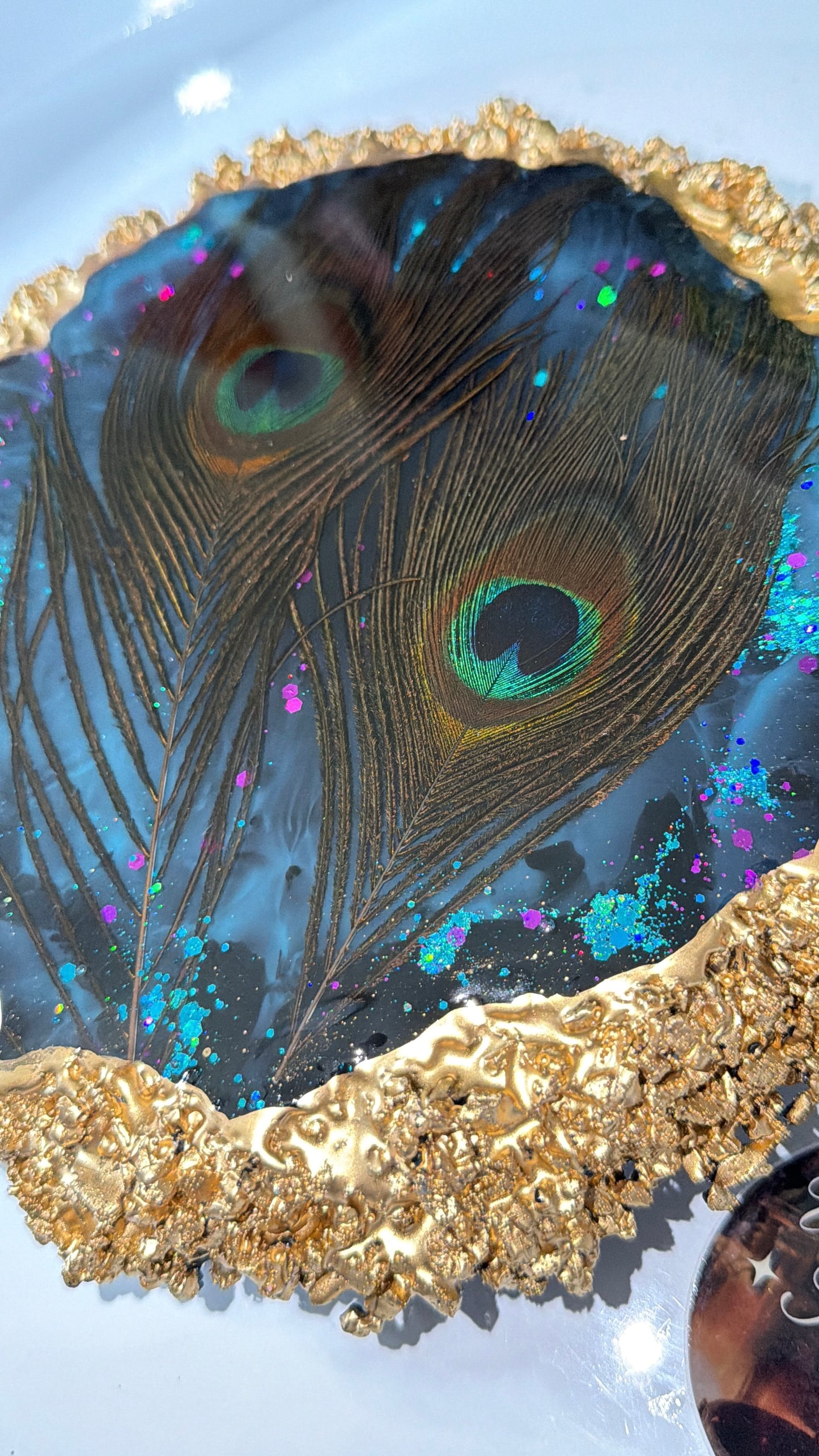 Peacock Feather Tray
