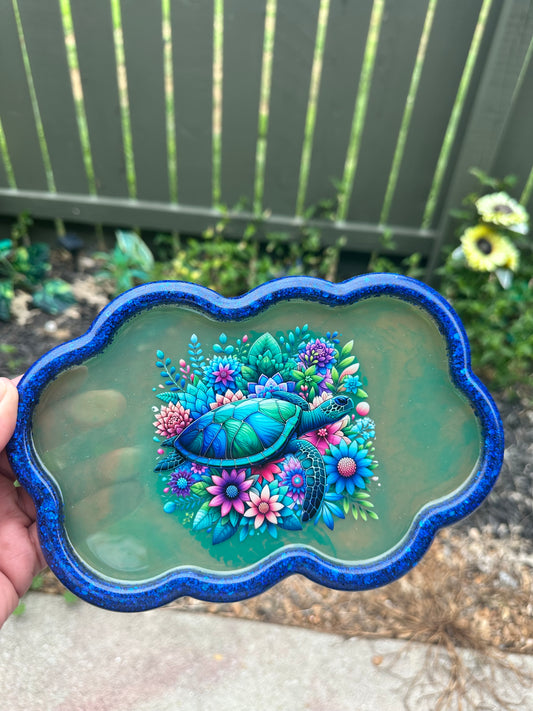 Ocean Blossom Turtle Tray
