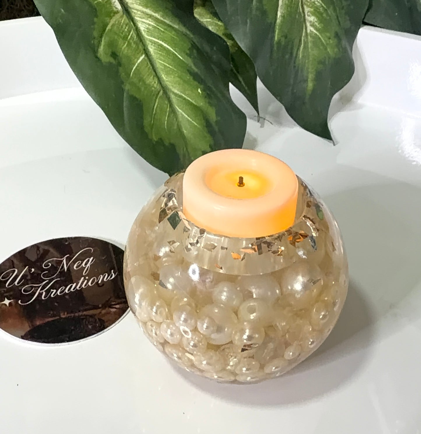Pearl Tea Light Holder