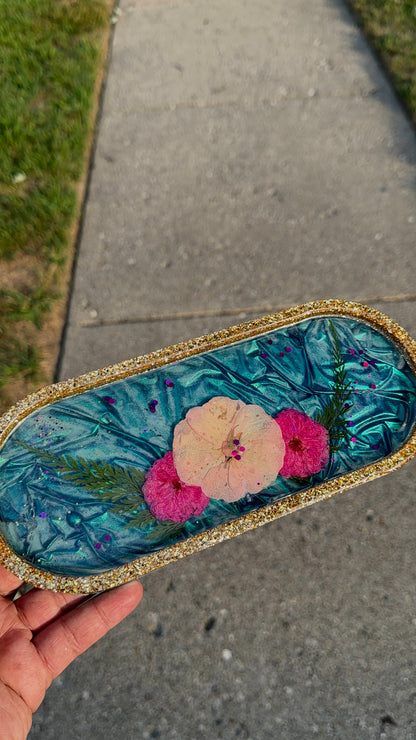 Crinkle Floral Tray
