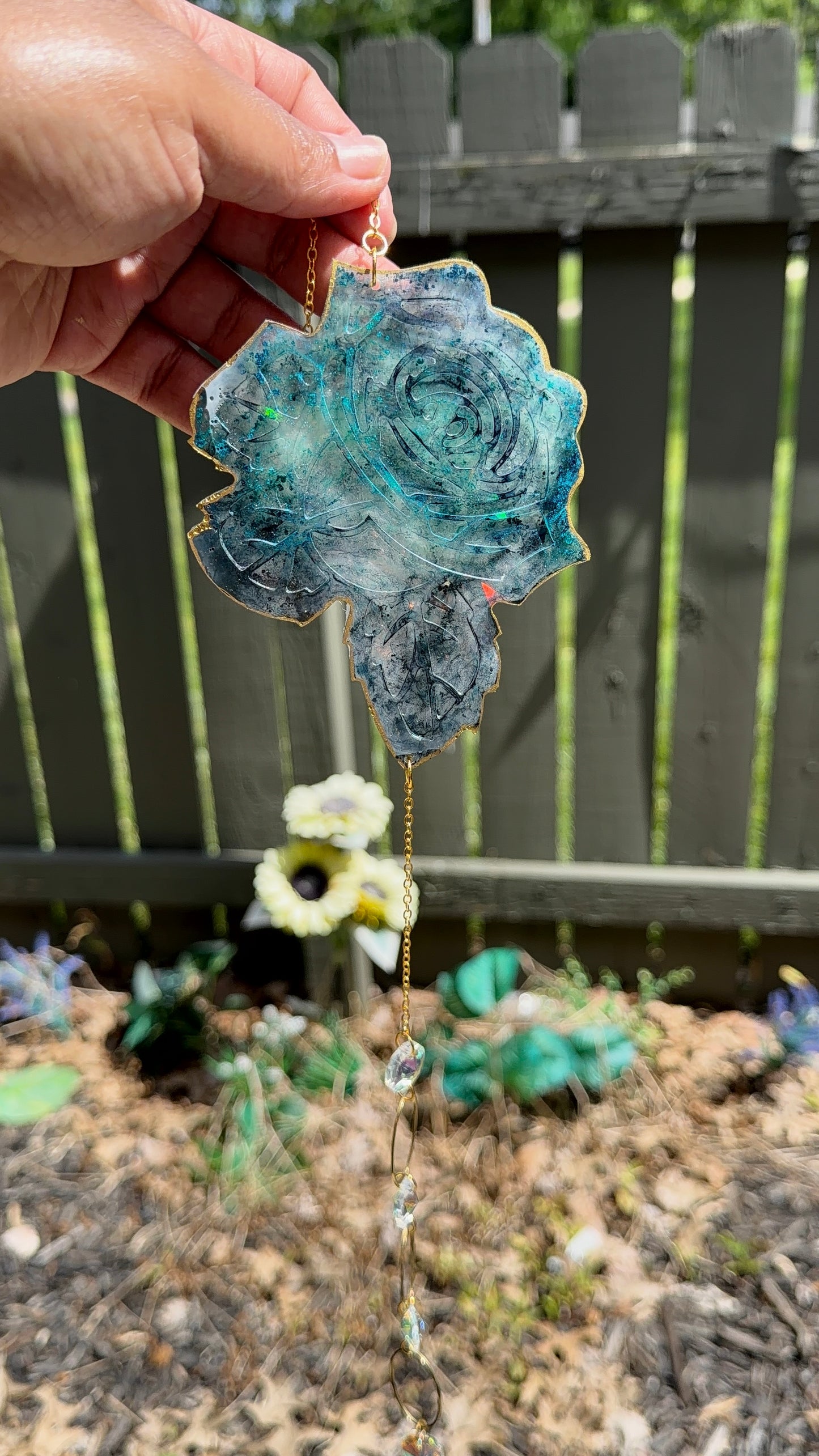 Holographic Blue Suncatcher