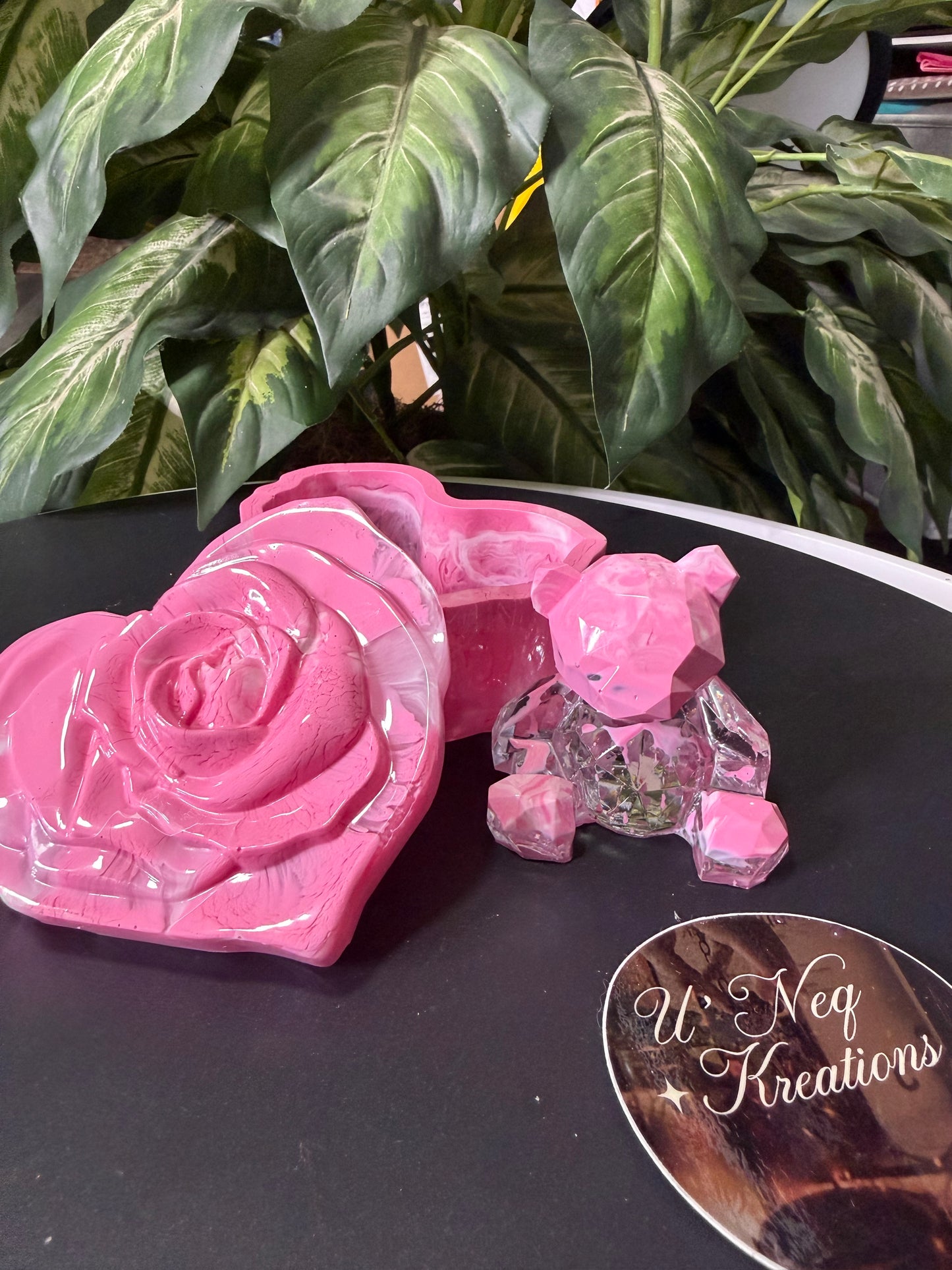 Pink Heart Dish Set