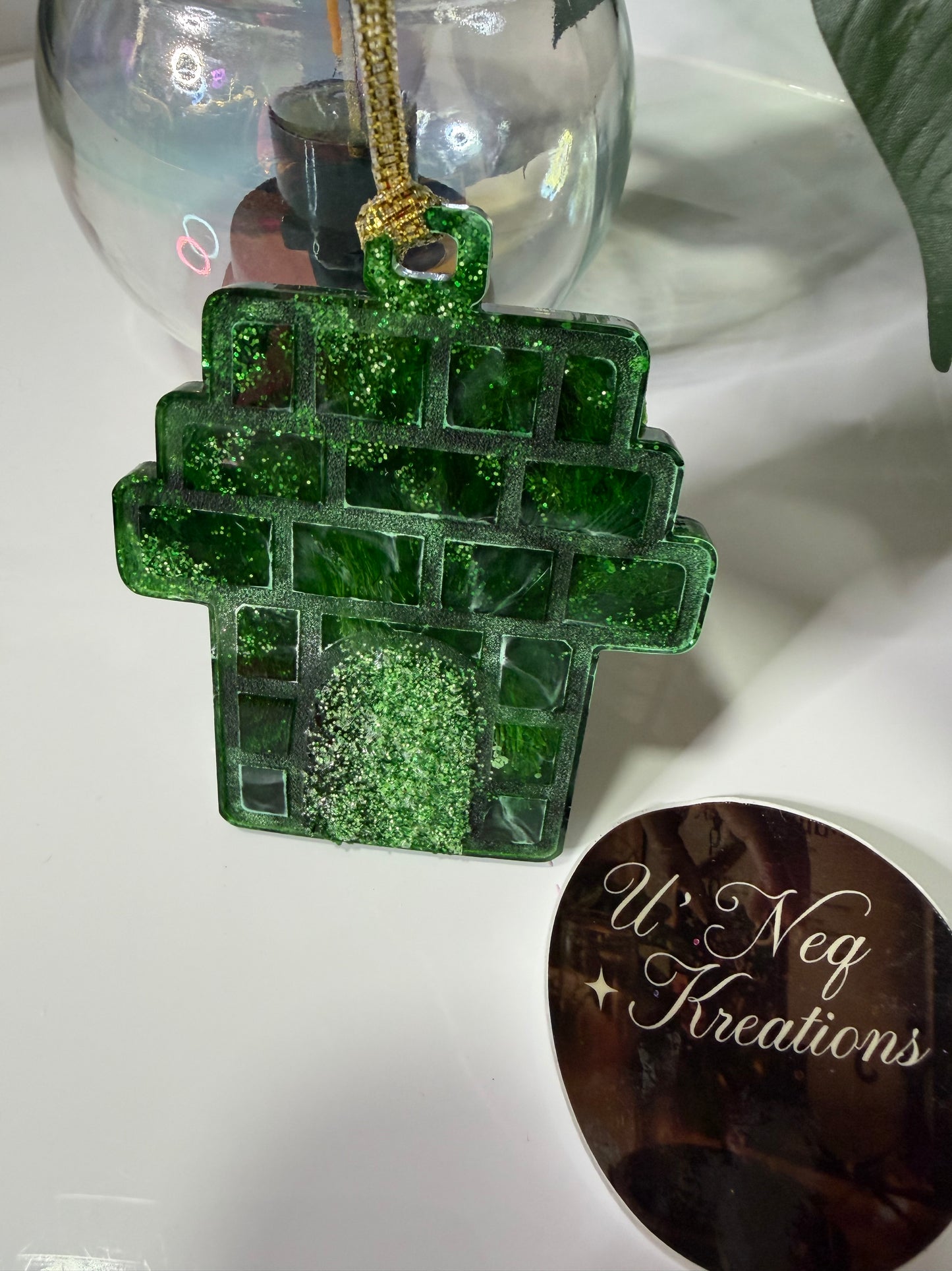 Forest Green Druzy Ornament