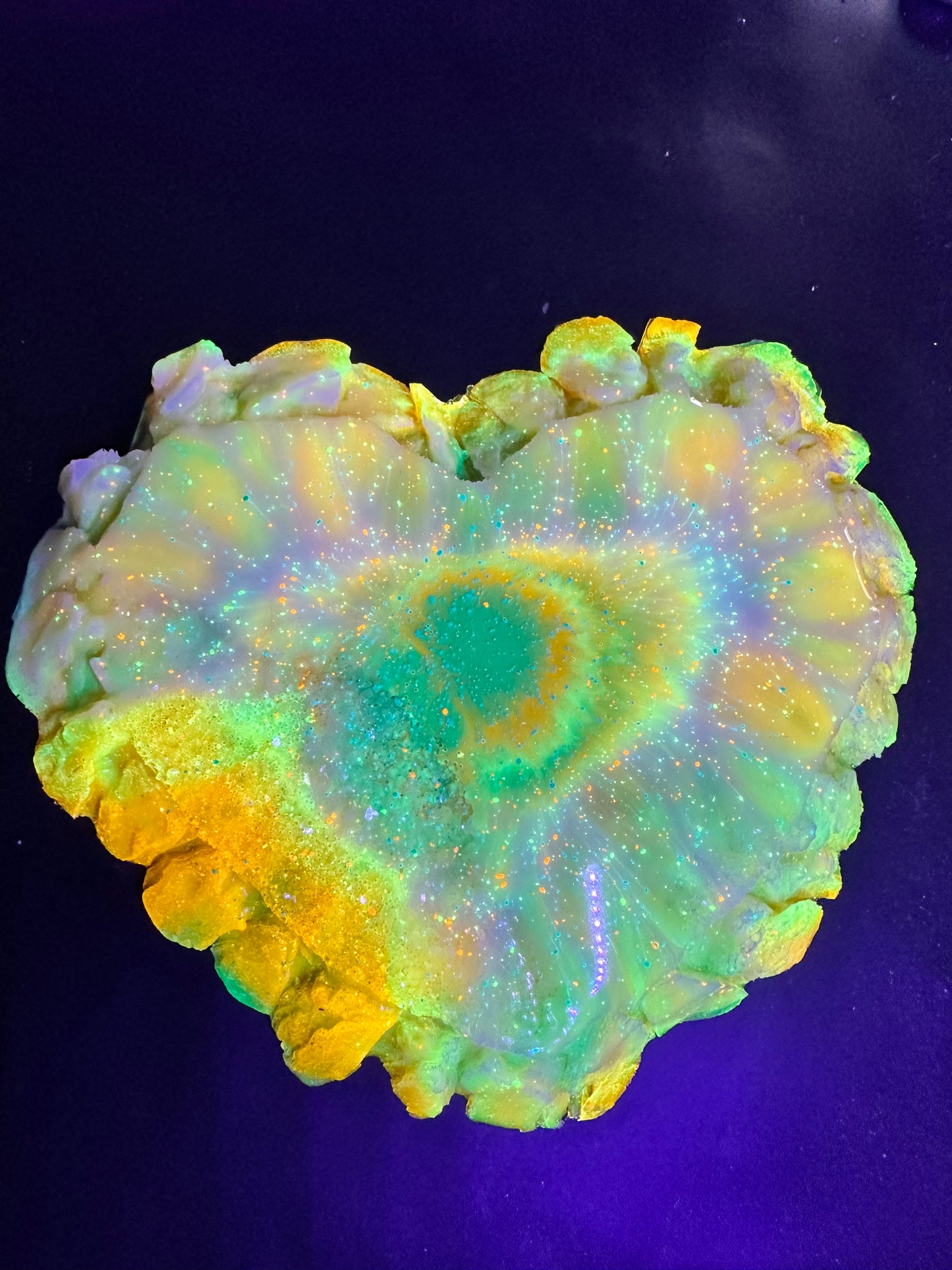 Neon City Druzy Heart