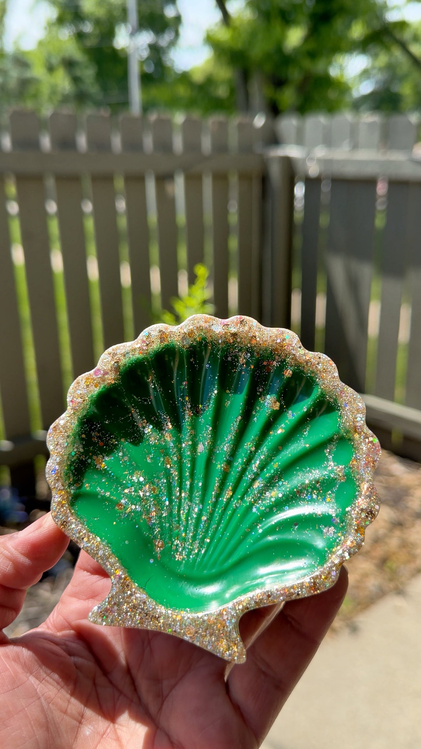 Green Shell Tray