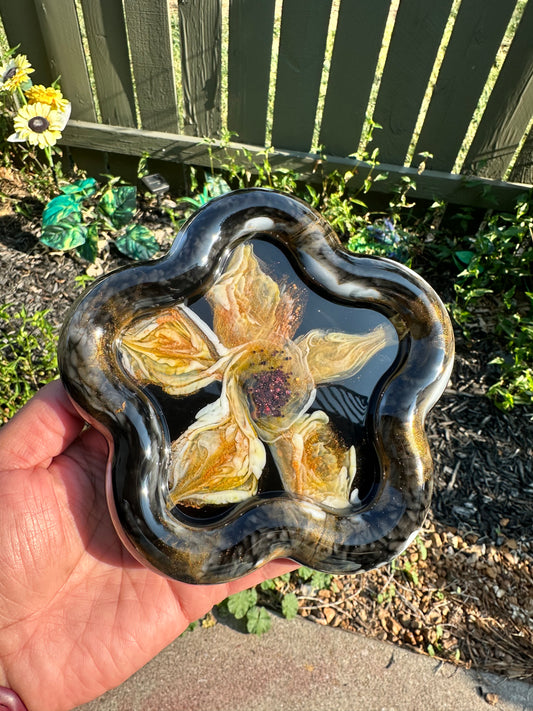 Golden Bloom Balloon Tray
