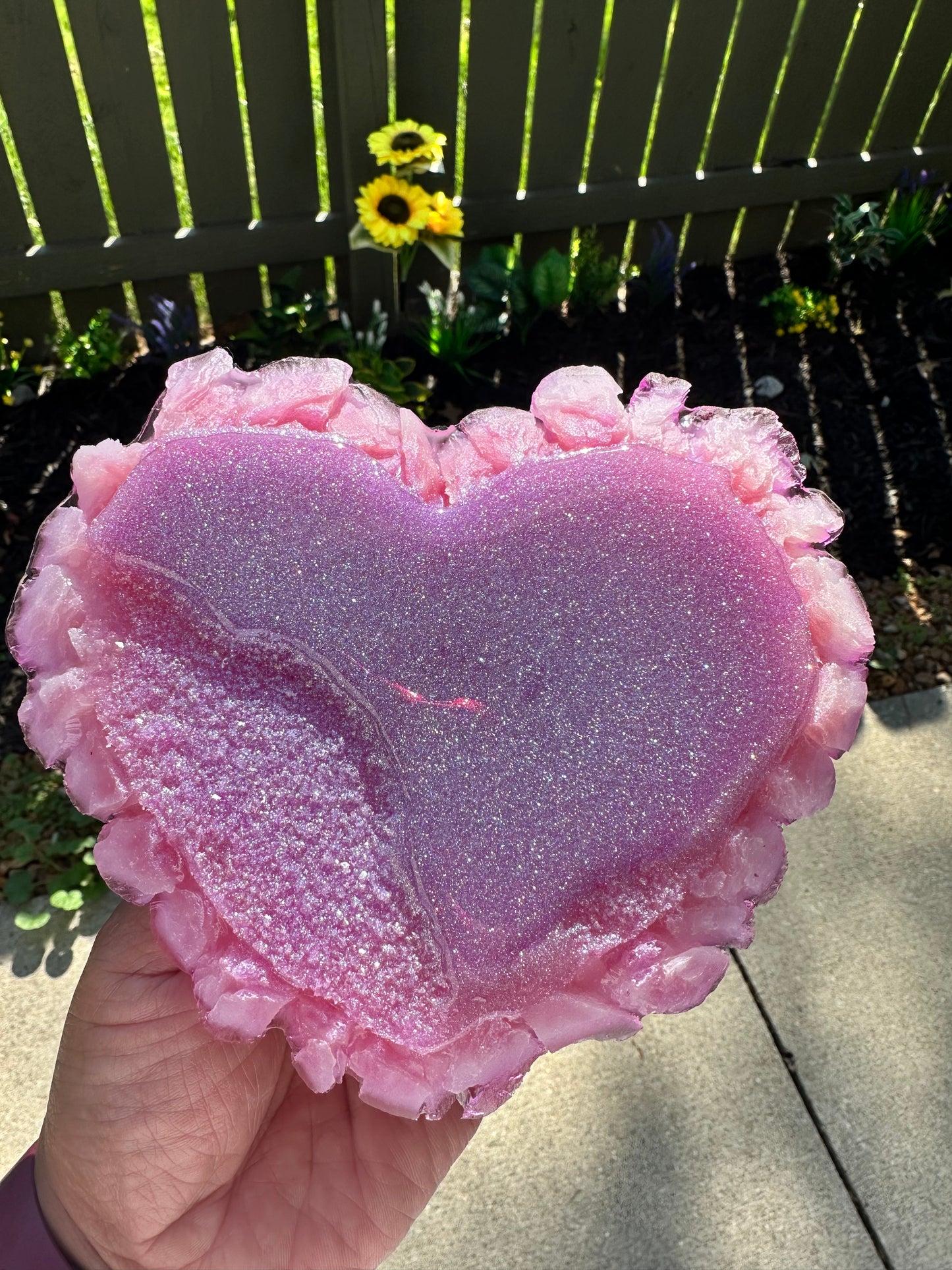 Radiant Rose Druzy Heart