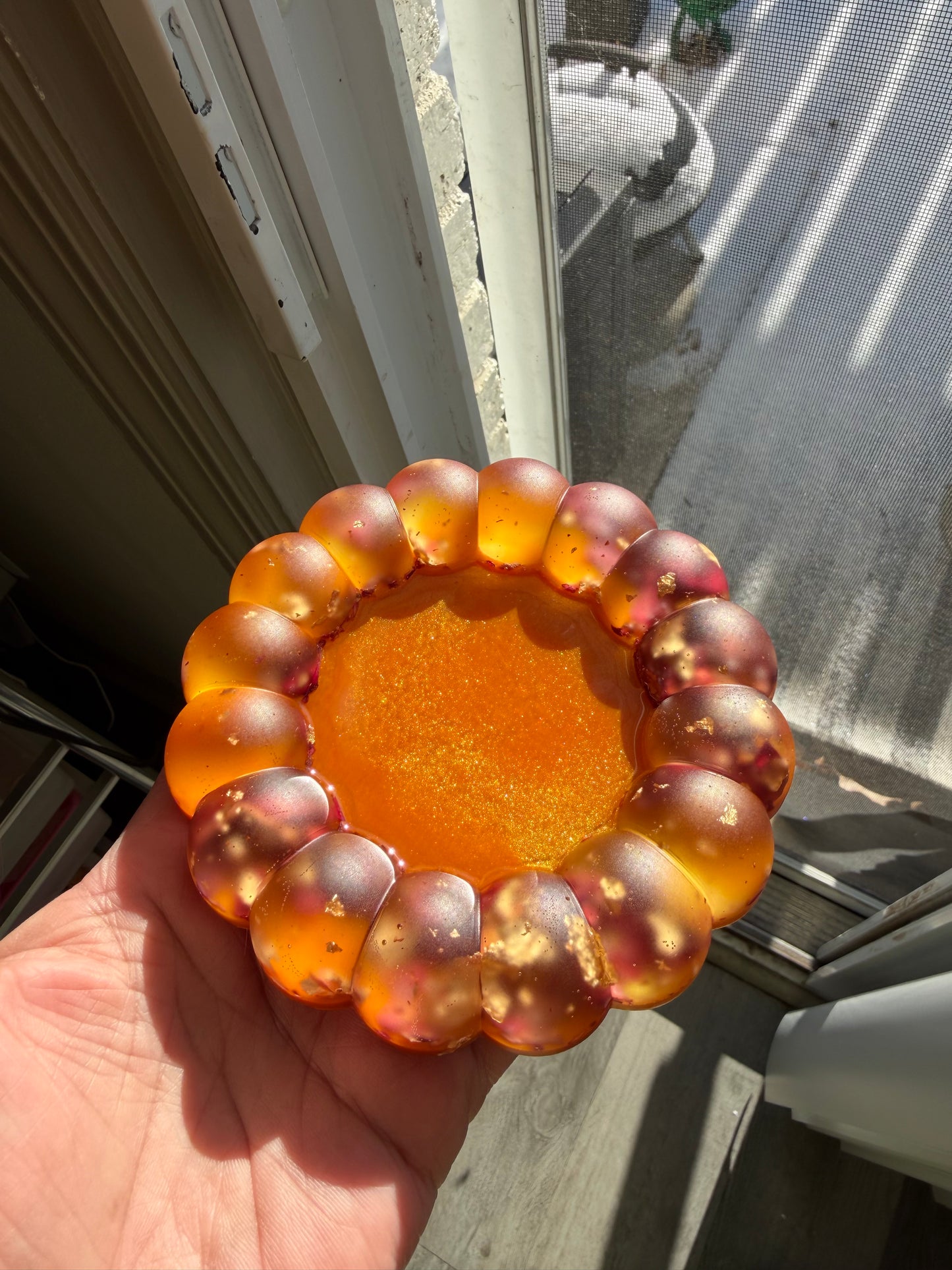 Golden Rose Bubble Luxe Coaster & Trinket Dish