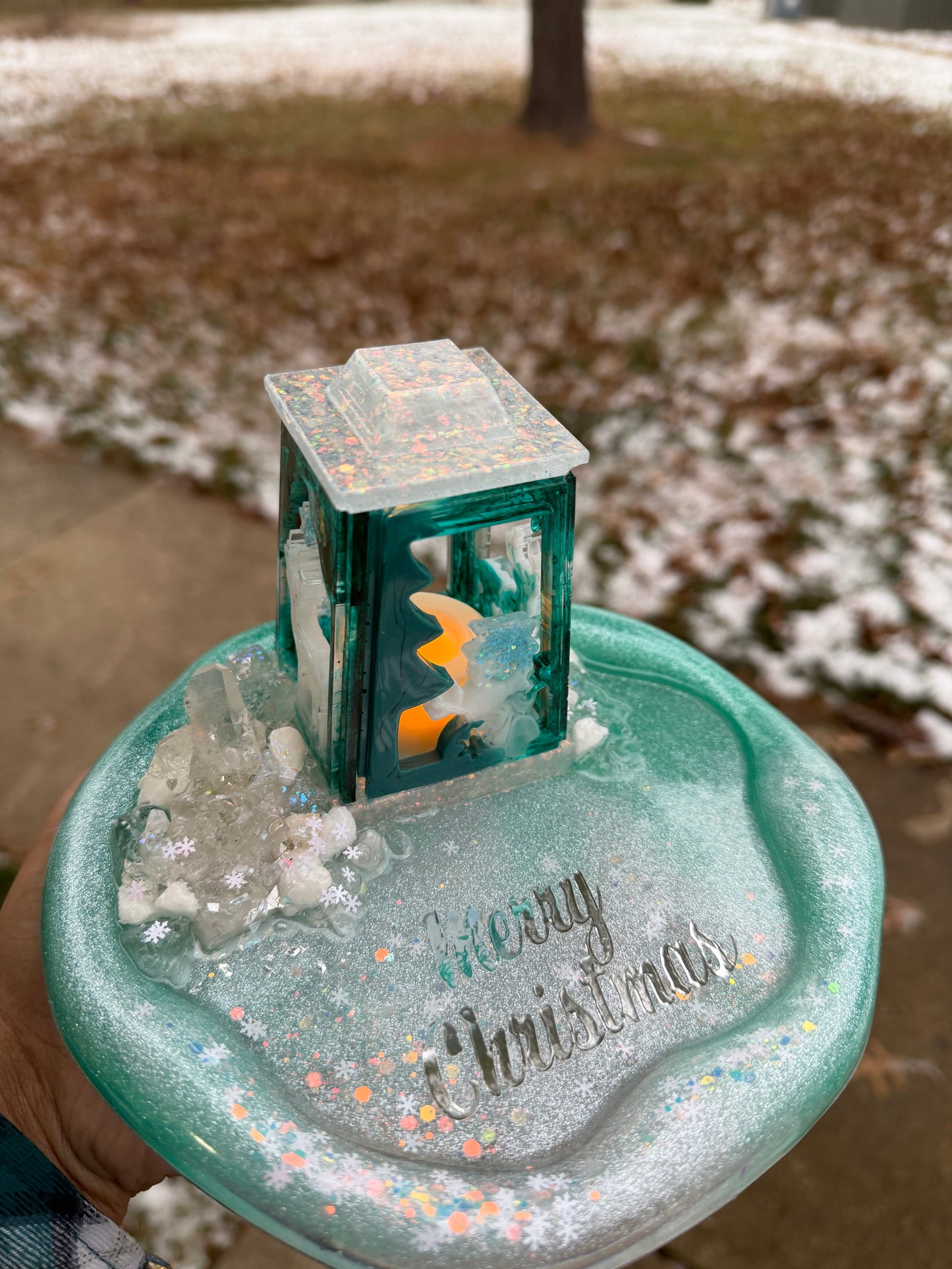 Winter Glow Lantern Plate