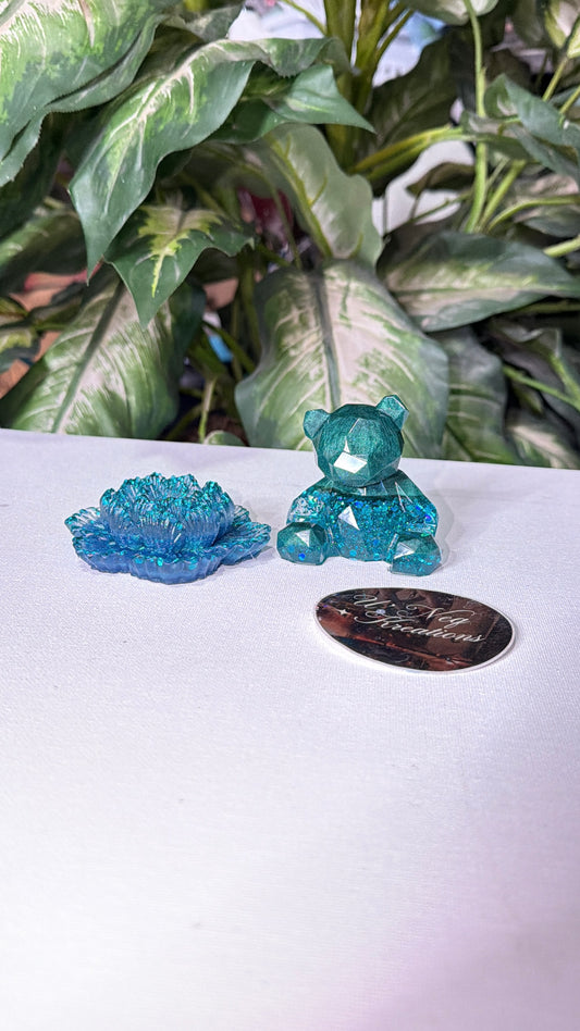 Glittery Aqua Set
