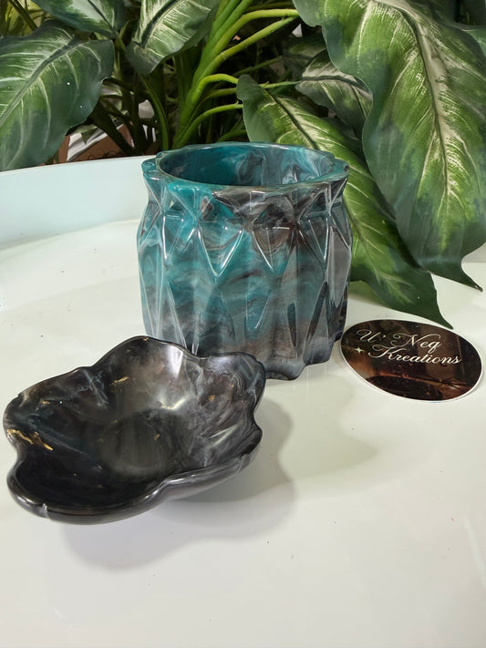 Marble Vase & Dish