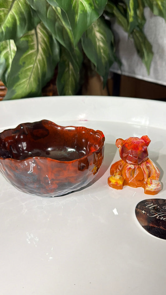 Moon Bowl (Glow N The Dark) & Mini 3D Bear