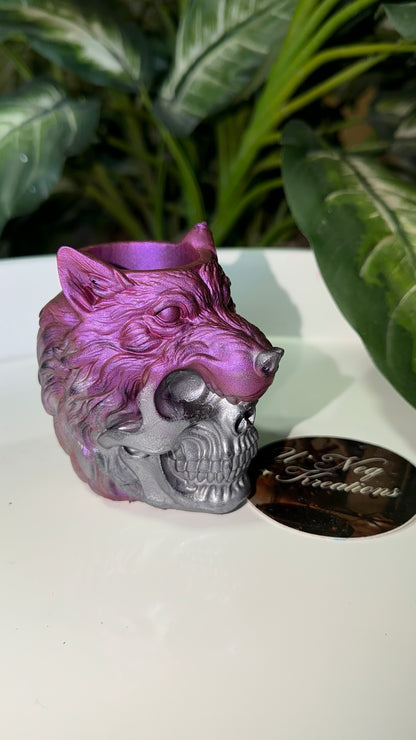 Purple Wolf Pen Holder
