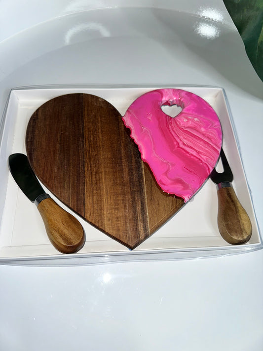 Elysian Heart Charcuterie Board Gift Set