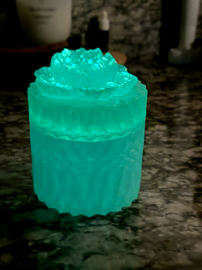 Shimmery Flower Jar