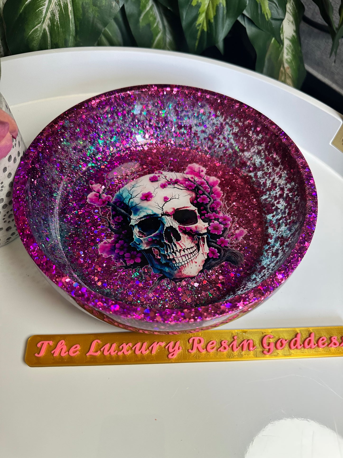 🎀“Cherry Blossom Reaper Resin Bowl” 🌸💀