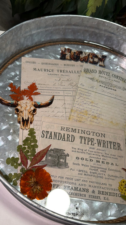 🤠 Western Vintage Epoxy Tray