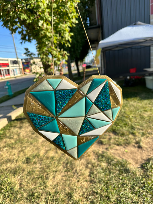 Shattered Gem Heart Wall Art