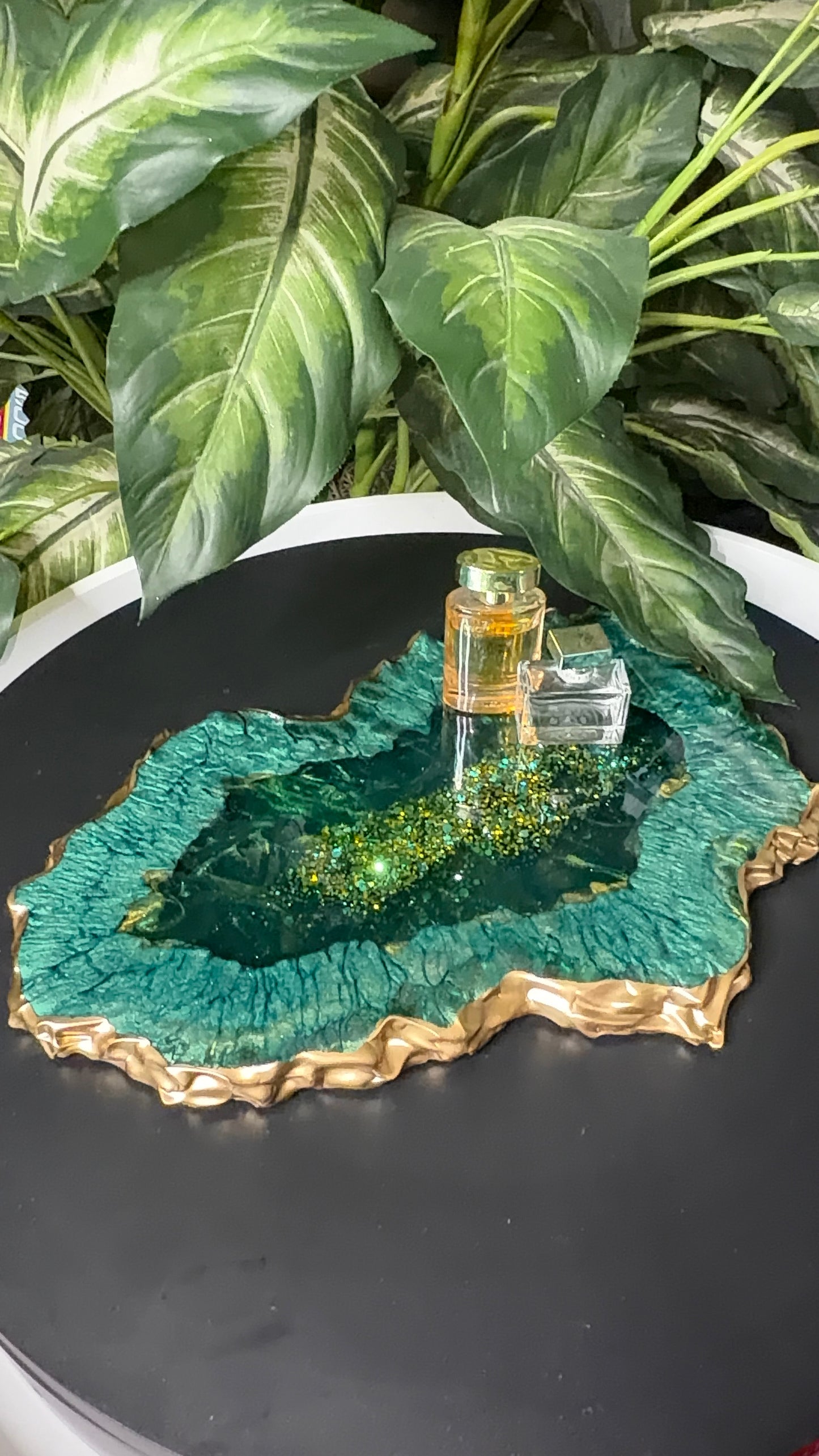 Green Agate Tray