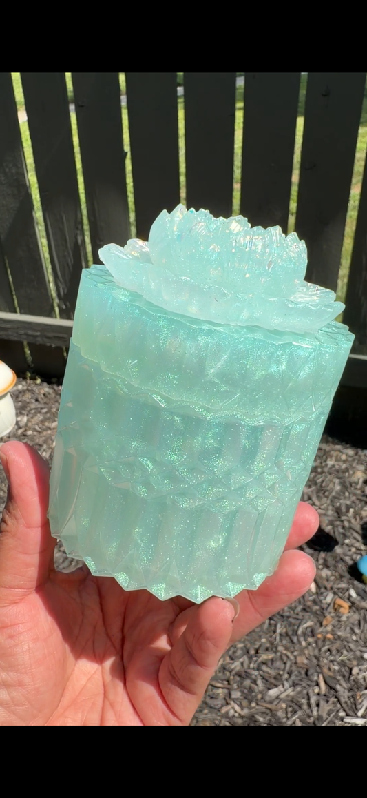 Shimmery Flower Jar