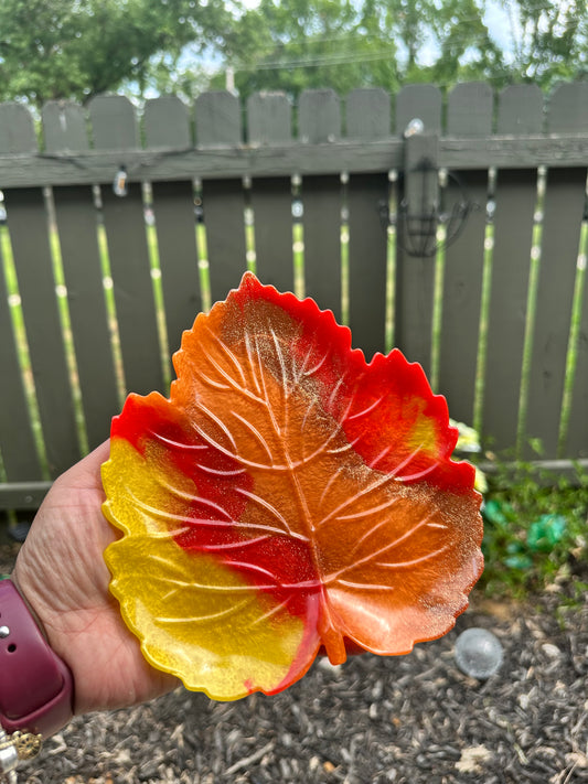 Autumn Glow Leaf Dish