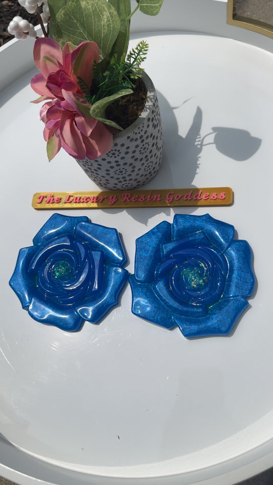 Ocean Bloom Rose Coaster Set