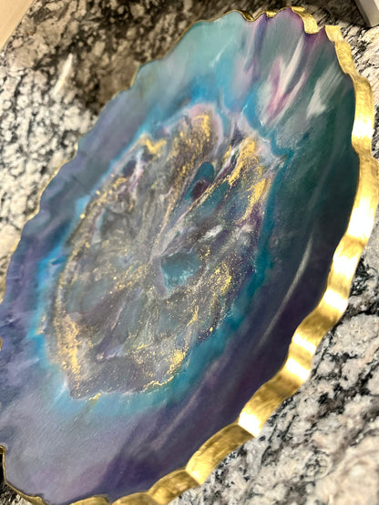 Peacock Vase & Bowl