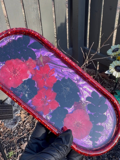 Velvet Flower Tray