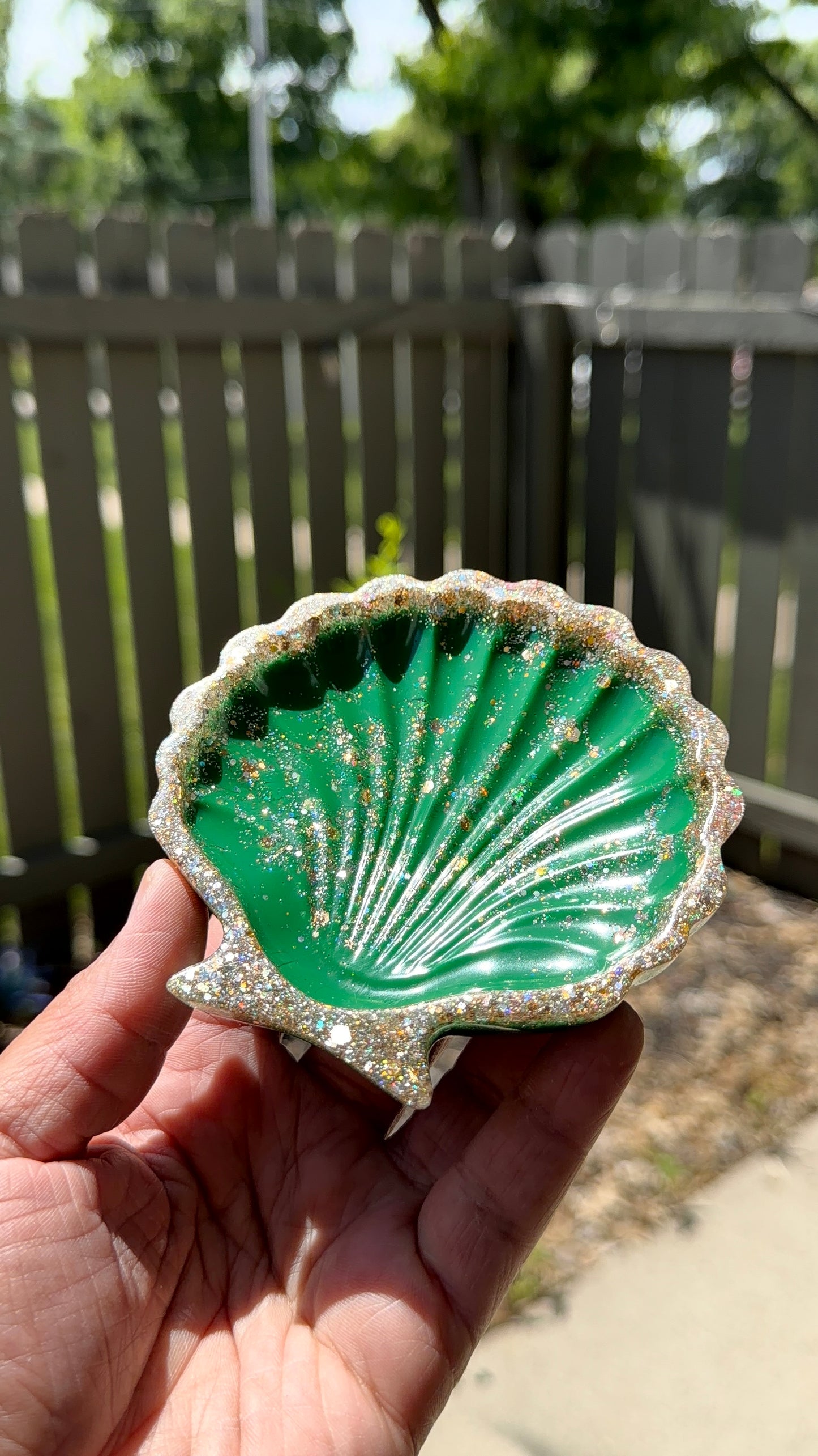 Green Shell Tray
