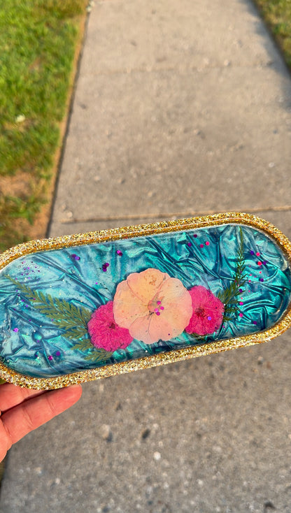 Crinkle Floral Tray