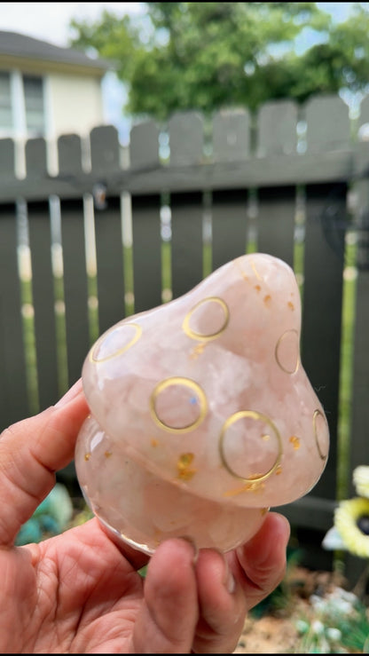 Rose Quartz Mushroom