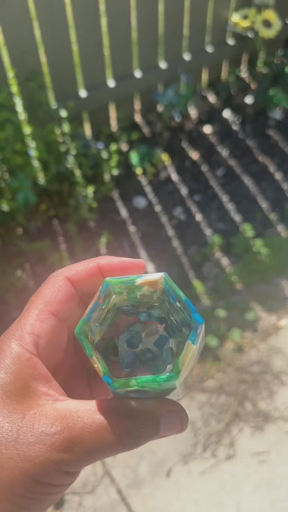 Ocean Stone Resin Jar