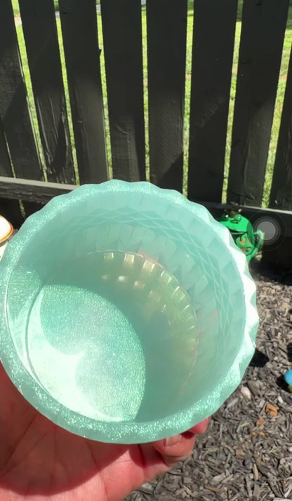 Shimmery Flower Jar